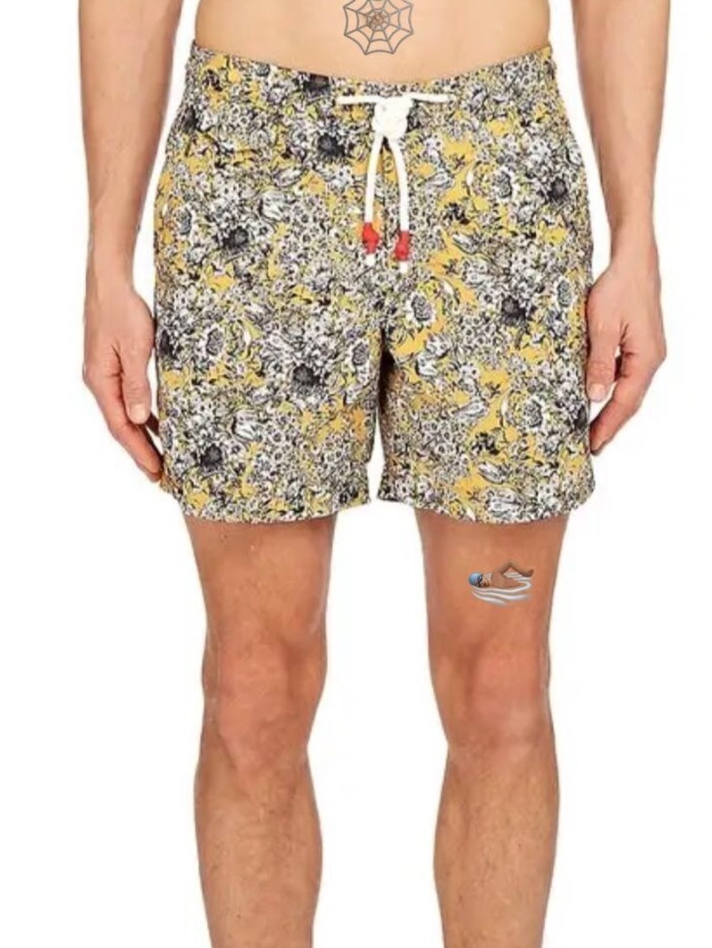 ORLEBAR BROWN Men Standard Full Bloom Swim Trunks Bright Gold New Size 38